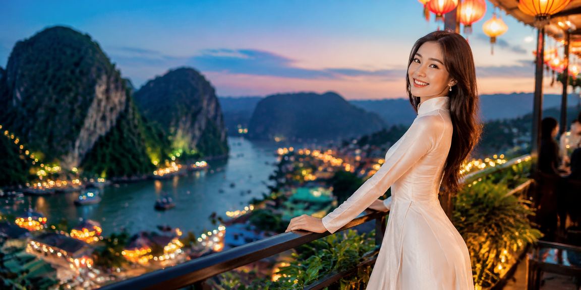 Người dùng Ninh Bình trong trang phục áo dài truyền thống khám phá dịch vụ cá cược trực tuyến